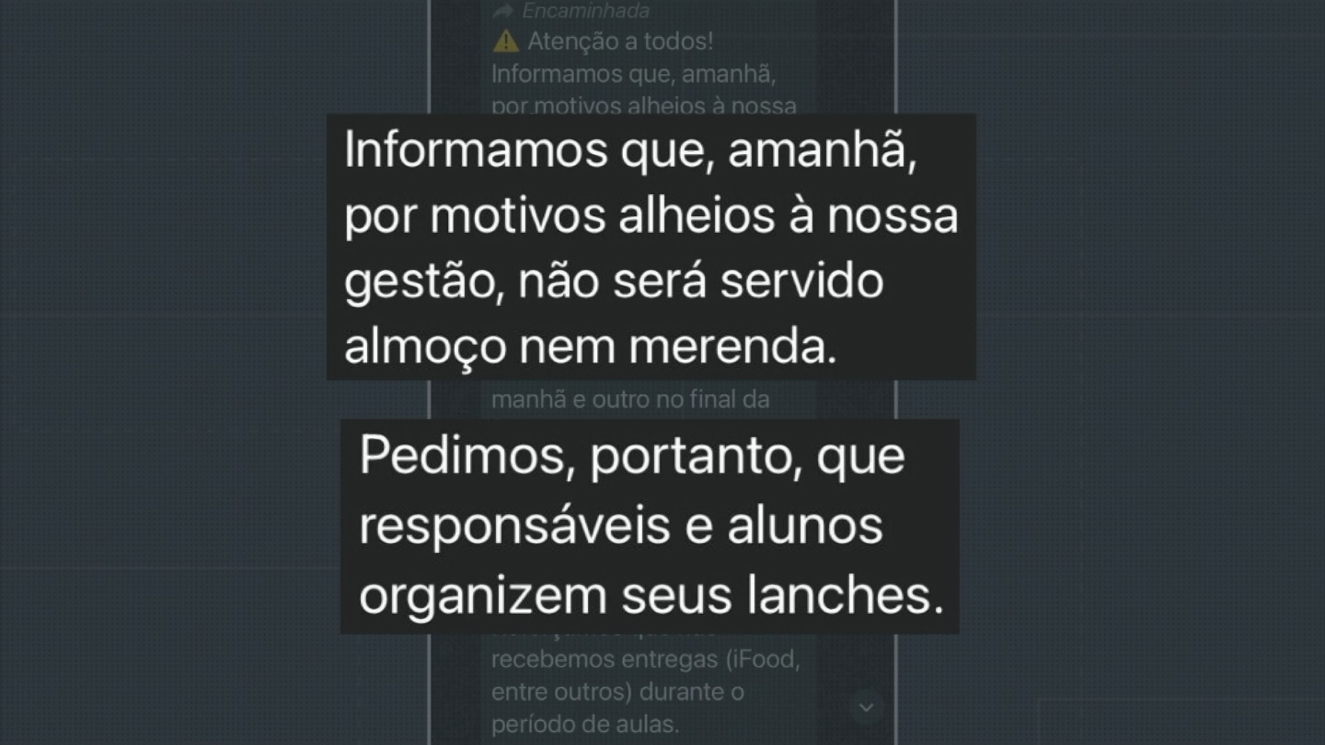 Falta de merenda afeta alunos de escolas estaduais em Indaiatuba após rescisão de contrato