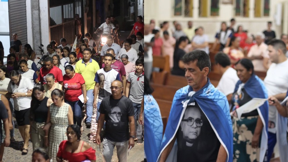 Romarias com devotos de Monsenhor Waldir acontecem no município de Marco, no Ceará. — Foto: Redes sociais/Reprodução