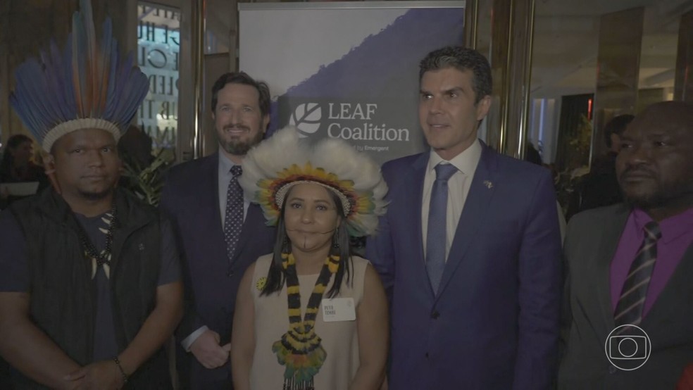 Governador do Pará, Helder Barbalho, anunciou nesta terça-feira (24) a venda dos créditos de carbono que devem gerar quase R$ 1 bilhão — Foto: Reprodução/TV Globo