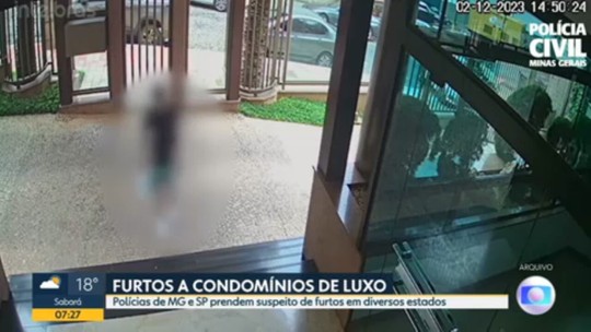 Homem suspeito de furtos a condomínios de luxo de BH é preso em São Paulo - Programa: Bom Dia Minas 