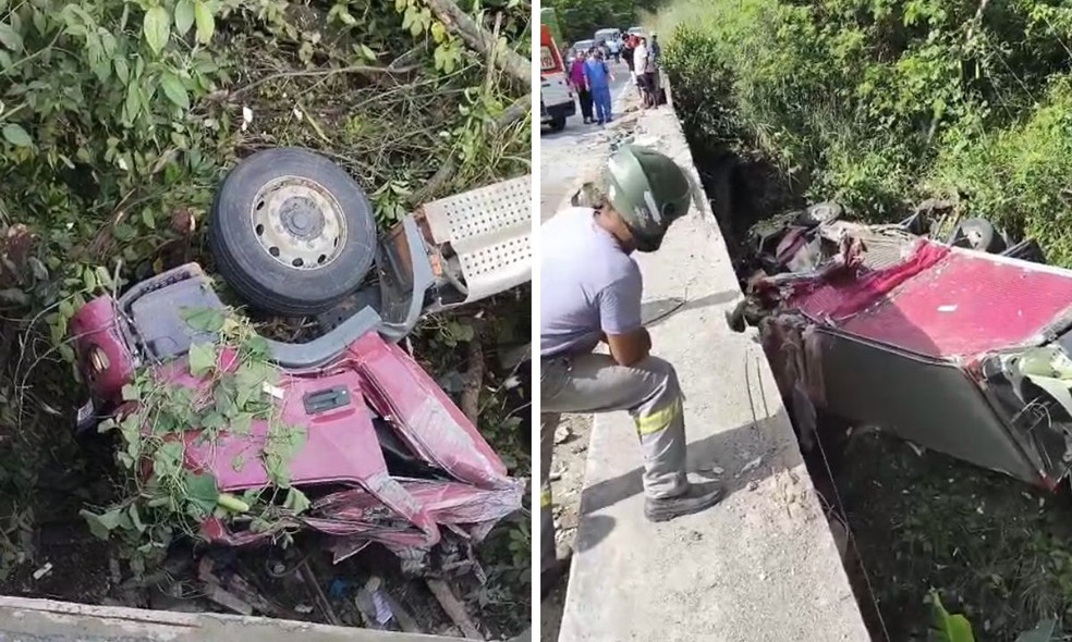 Motorista de caminhão morre após perder controle da direção em rodovia no extremo sul da Bahia — Foto: Porto Informa