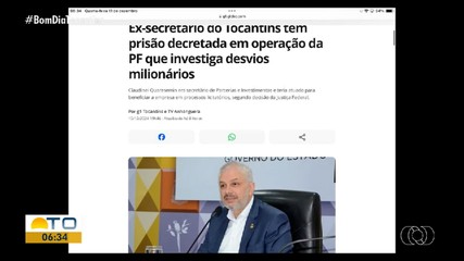 g1 Tocantins: ex-secretário do estado é alvo de operação contra desvios de dinheiro