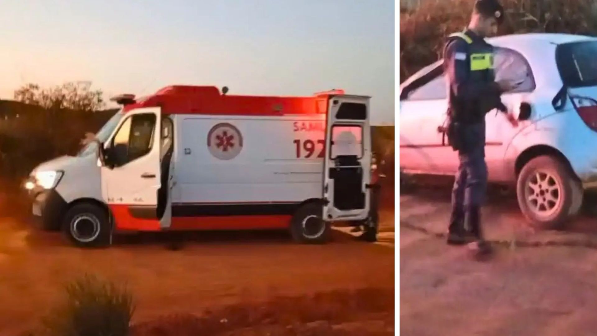 Bebê de um ano morre e pai é preso após perder o controle do carro e bater em barranco no ES