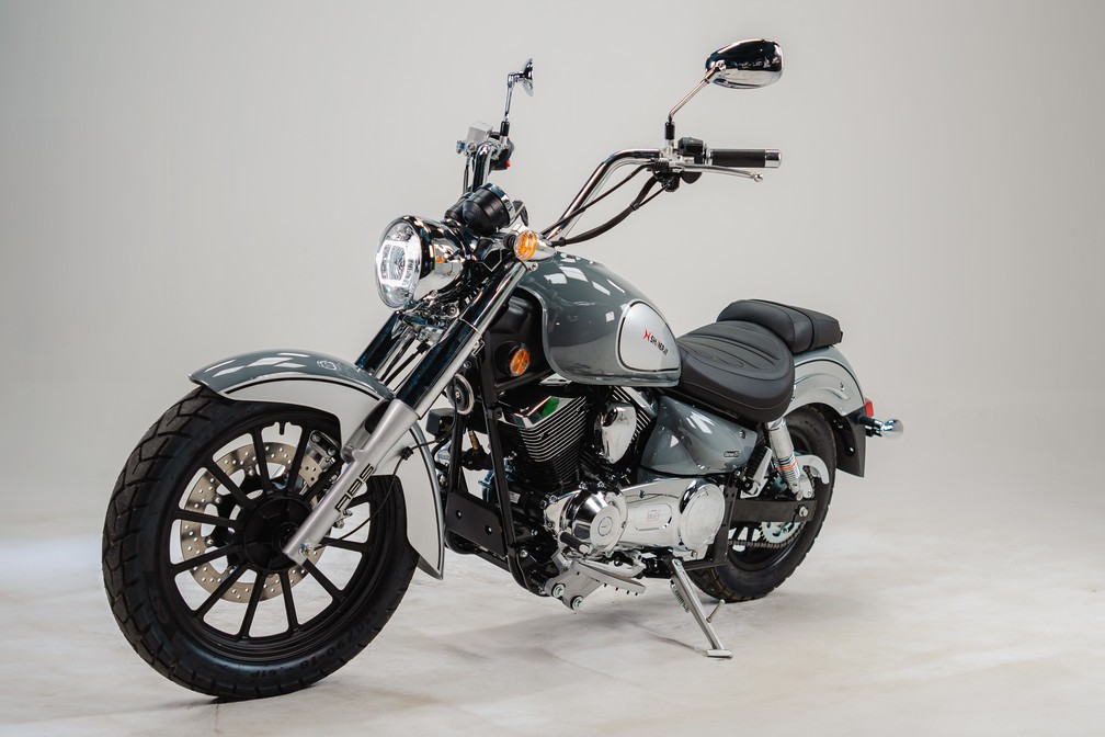 Shineray Denver tem visual mais clássico e custa R$ 23.990. O motor é o mesmo da Titanium, com 250 cilindradas que entregam 19 cv de potência e 1,8 kgfm de torque — Foto: Divulgação | Shineray