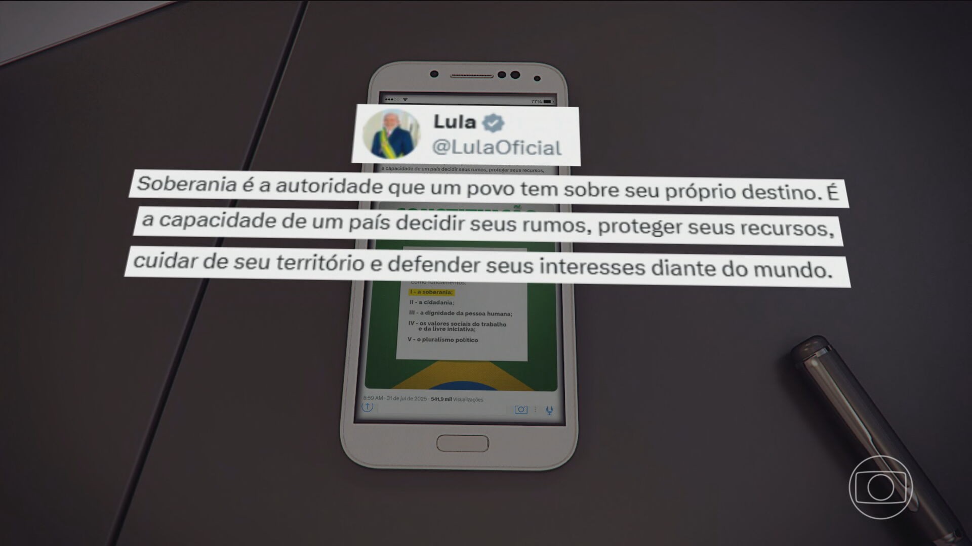 Lula reage à nova versão do tarifaço: 'Soberania é a autoridade que um povo tem sobre seu próprio destino'