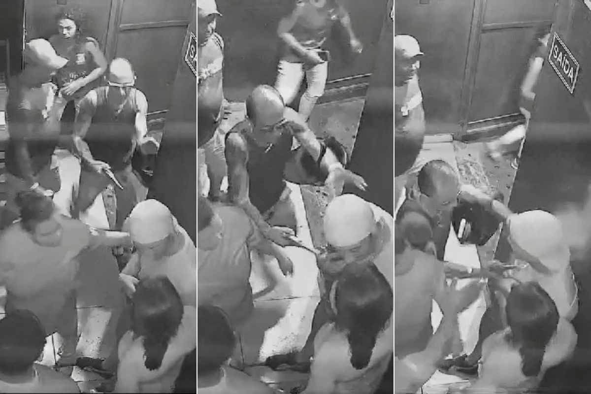 Câmera registra momento em que homem atira em outro após briga em bar ...
