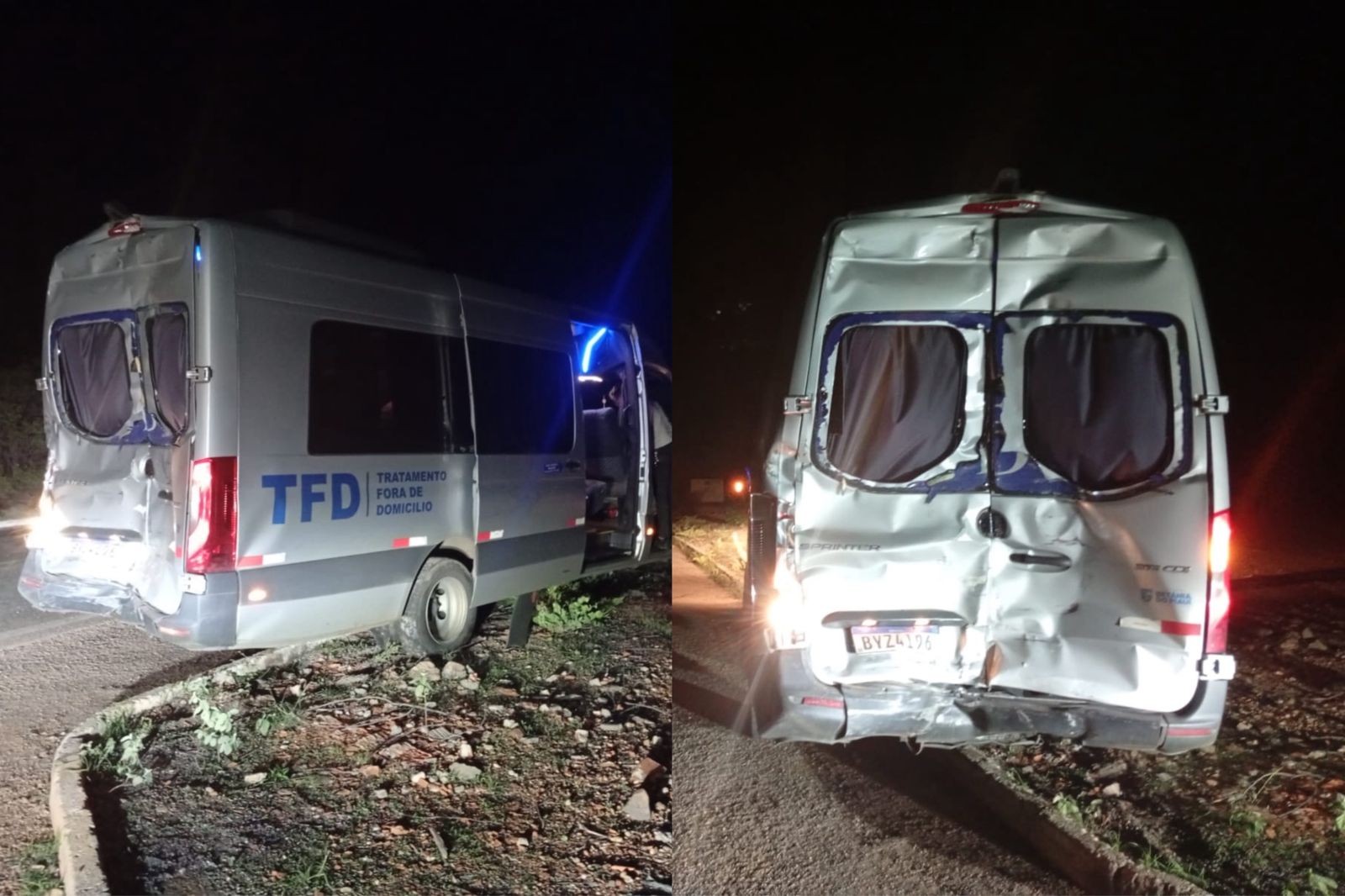 Van com 19 passageiros é atingida por caminhão na BR-407, no Piauí