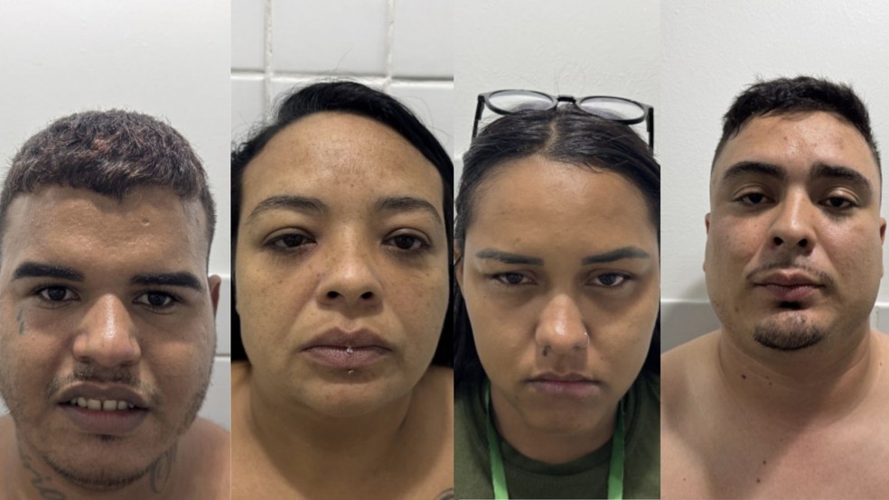 Na sequência: Claudio Natan, Ana Karolina, Rayane da Silva e Otavio Joas. — Foto: Reprodução