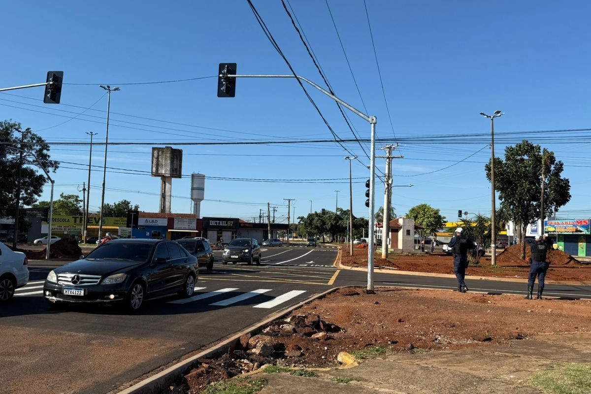Trevo Imbirussu em Campo Grande é liberado com mudanças no trânsito