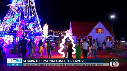 Praça dos Girassóis segue enfeitada no clima natalino