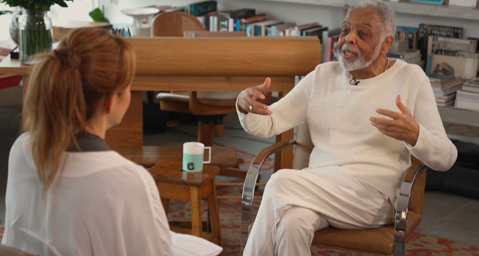 Gilberto Gil em entrevista ao Fantástico — Foto: Reprodução