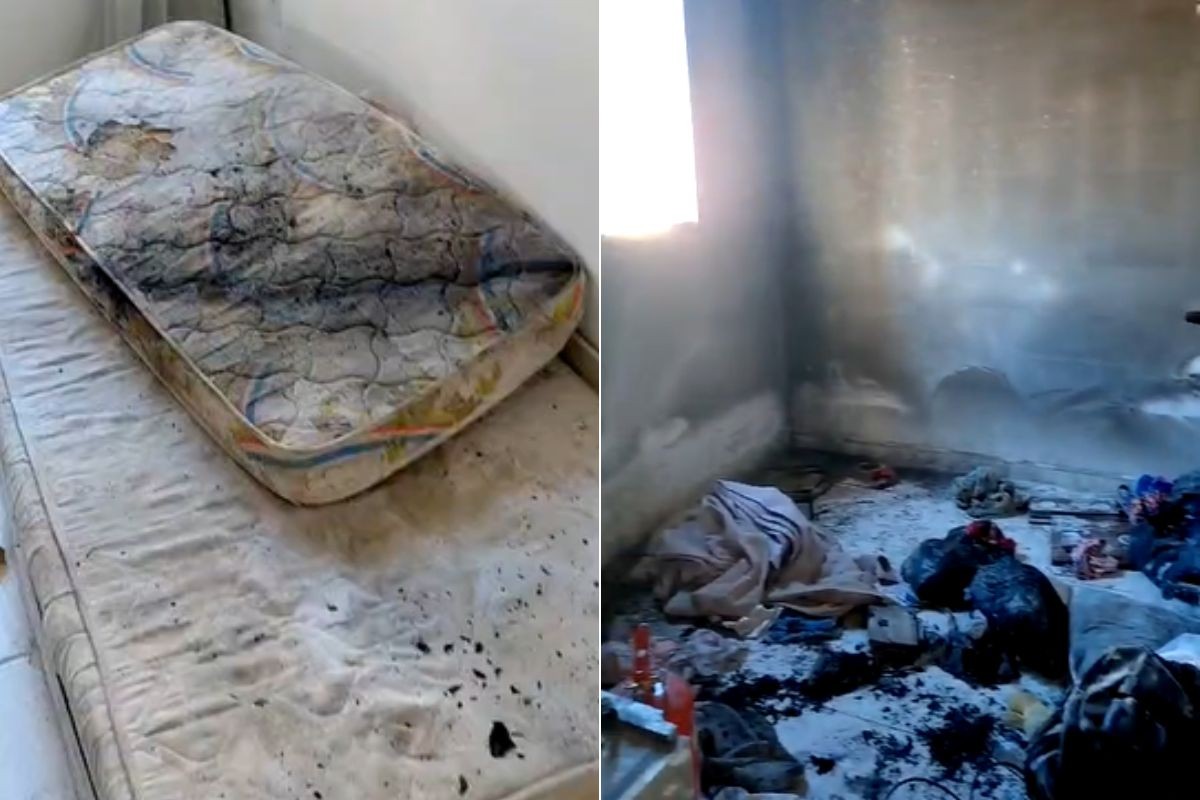 Vídeo mostra apartamento incendiado por menina que matou irmã de 11 meses em Guarujá, SP