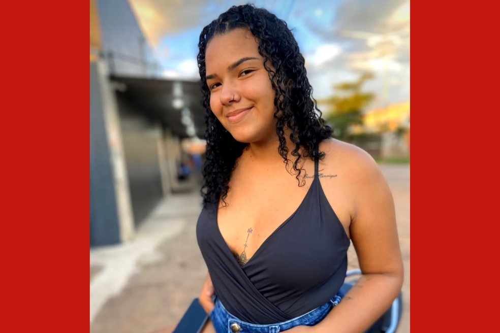 Lavignia Gabrielly Guimaraes Coutinho, de 20 anos, teve a morte confirmada ainda no local — Foto: Reprodução/redes sociais