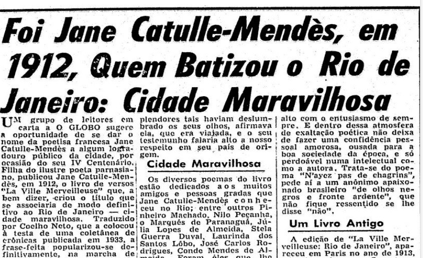Rio 461 anos: da poeta que criou a ‘Cidade Maravilhosa’ a contos que vão da Zona Sul à periferia, veja livros que têm o Rio como cenário 