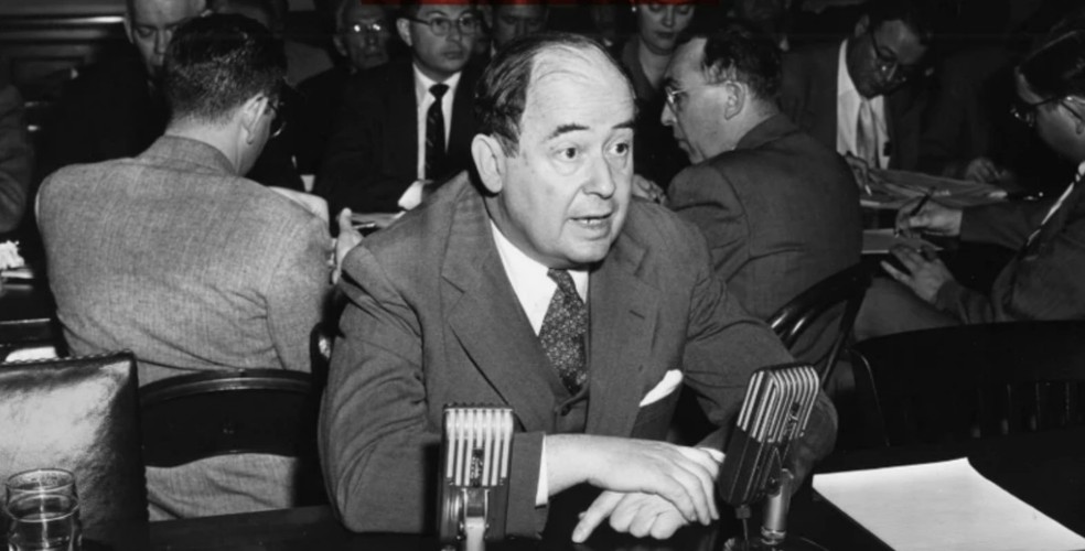 John von Neumann é considerado um dos primeiros a mencionar o conceito de singularidade, muito antes de ele ter um nome — ele era físico, matemático, economista e cientista da computação. — Foto: BBC/Getty Images