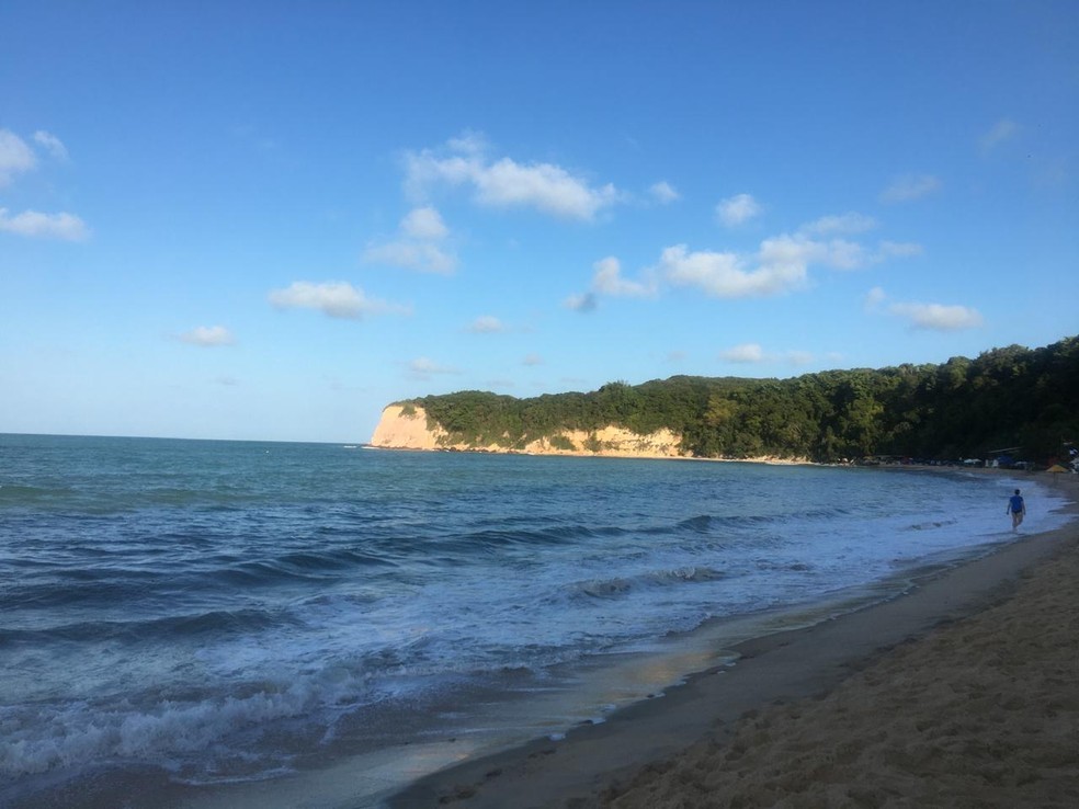 Barraca fica na praia do Madeiro, em Pipa — Foto: Leonardo Erys/g1 RN