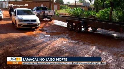 Vias sem asfalto provocam transtornos no período chuvoso no Lago Norte