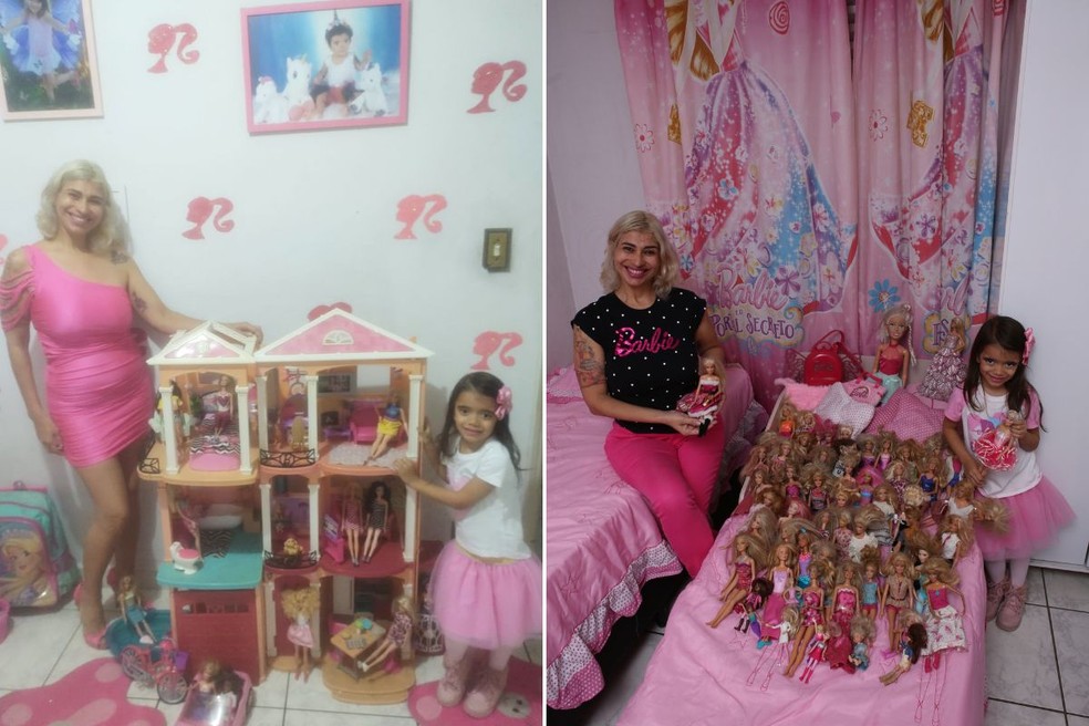 Vida cor-de-rosa: santista fã da Barbie registra filha com nome da boneca;  VÍDEO