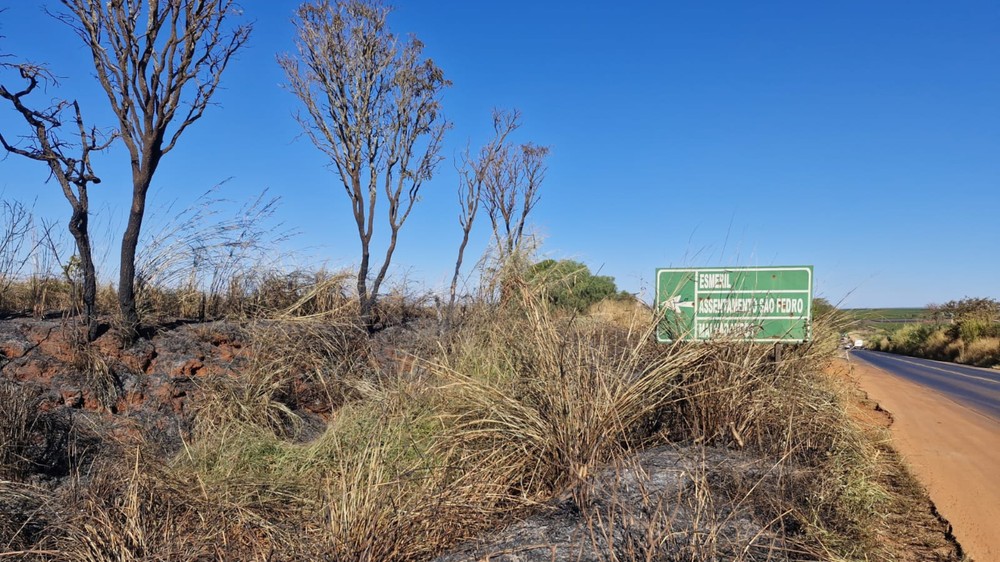 Incendiário é preso e multado em R$ 3 mil por colocar fogo em mata às margens da MG-230 em Patrocínio