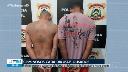 Dupla suspeita de furtar delegacia é presa em Pequizeiro