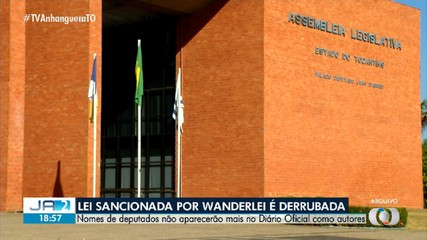 TJ derruba lei sancionada pelo então governador Wanderlei Barbosa; entenda