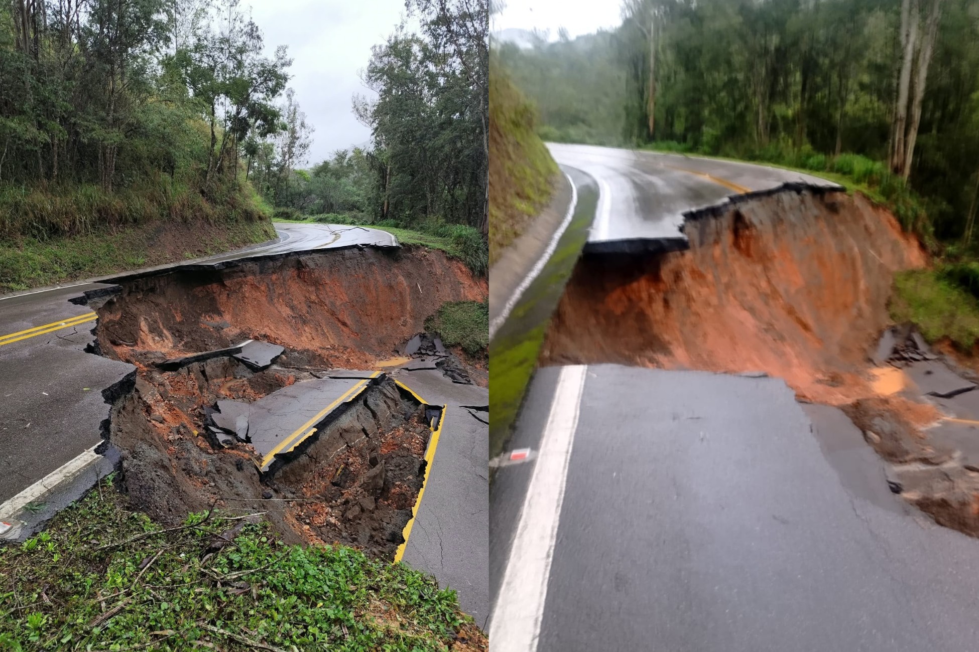 Adrianópolis Isolada Após Colapso de Trecho da BR-476 por Erosão