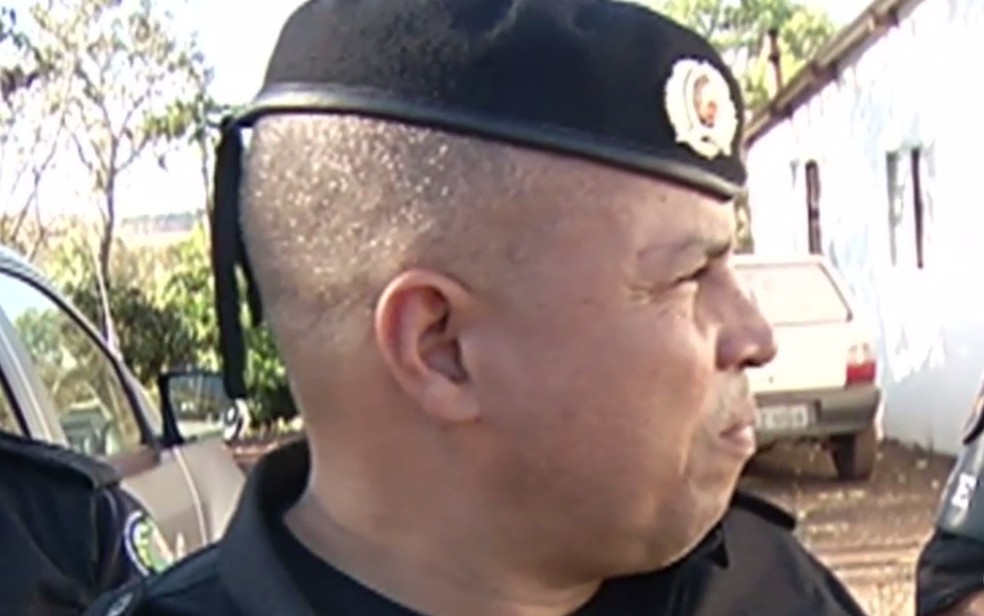 Major da Polícia Militar Cristiano Silva de Macena — Foto: Reprodução/TV Anhanguera