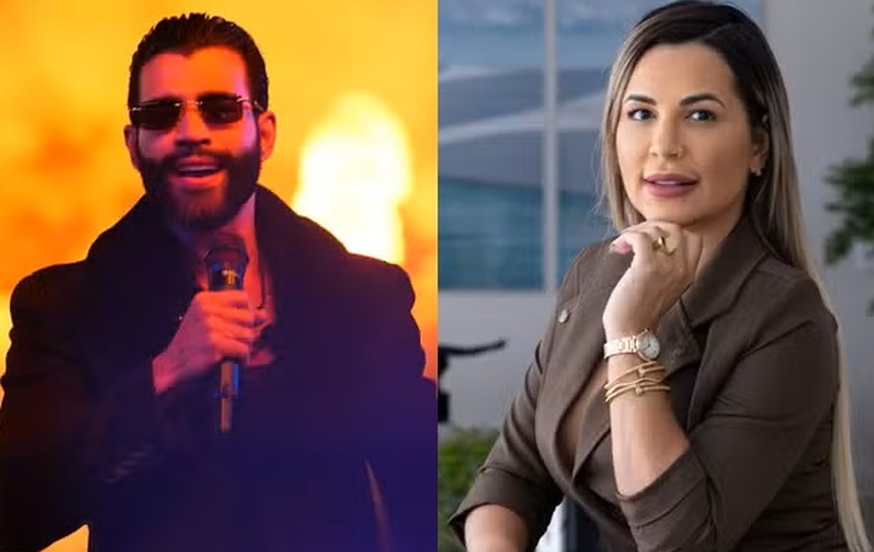 Gusttavo Lima e Deolane Bezerra estão entre os investigados da Operação Integration — Foto: Arte/g1