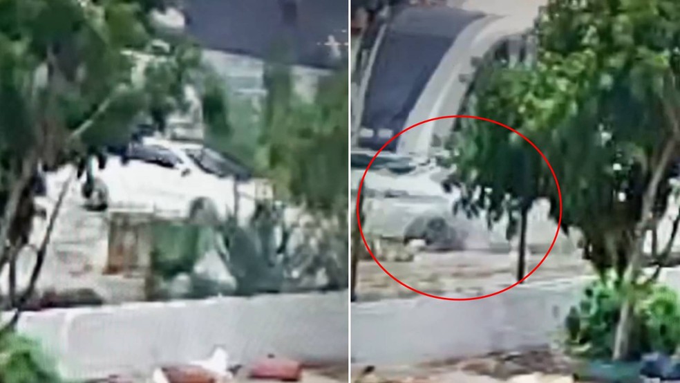 Vídeo mostra acidente de carro com VLT que matou mãe, irmã e filho da motorista — Foto: Reprodução