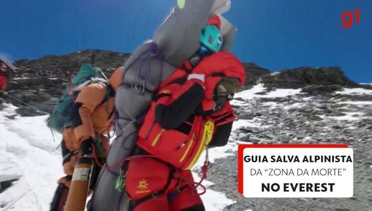 VÍDEO: Guia carrega alpinista nas costas por 6 horas e o salva na 'zona da morte' do Everest