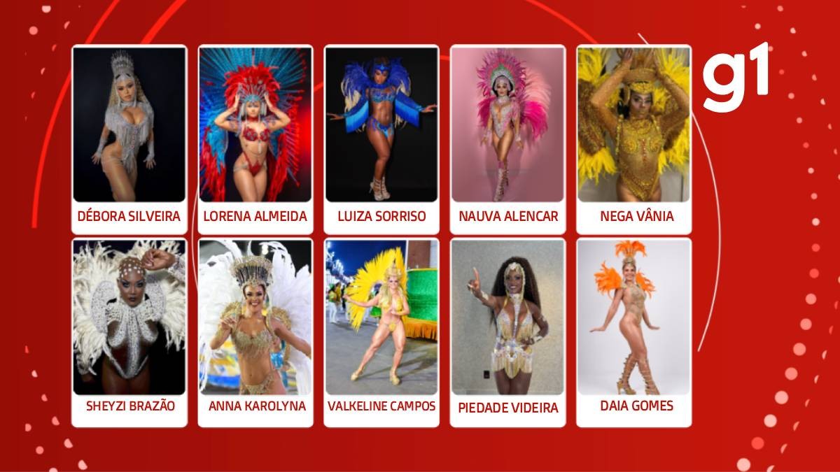 FOTOS: saiba quem são as 10 rainhas de bateria do carnaval do Amapá