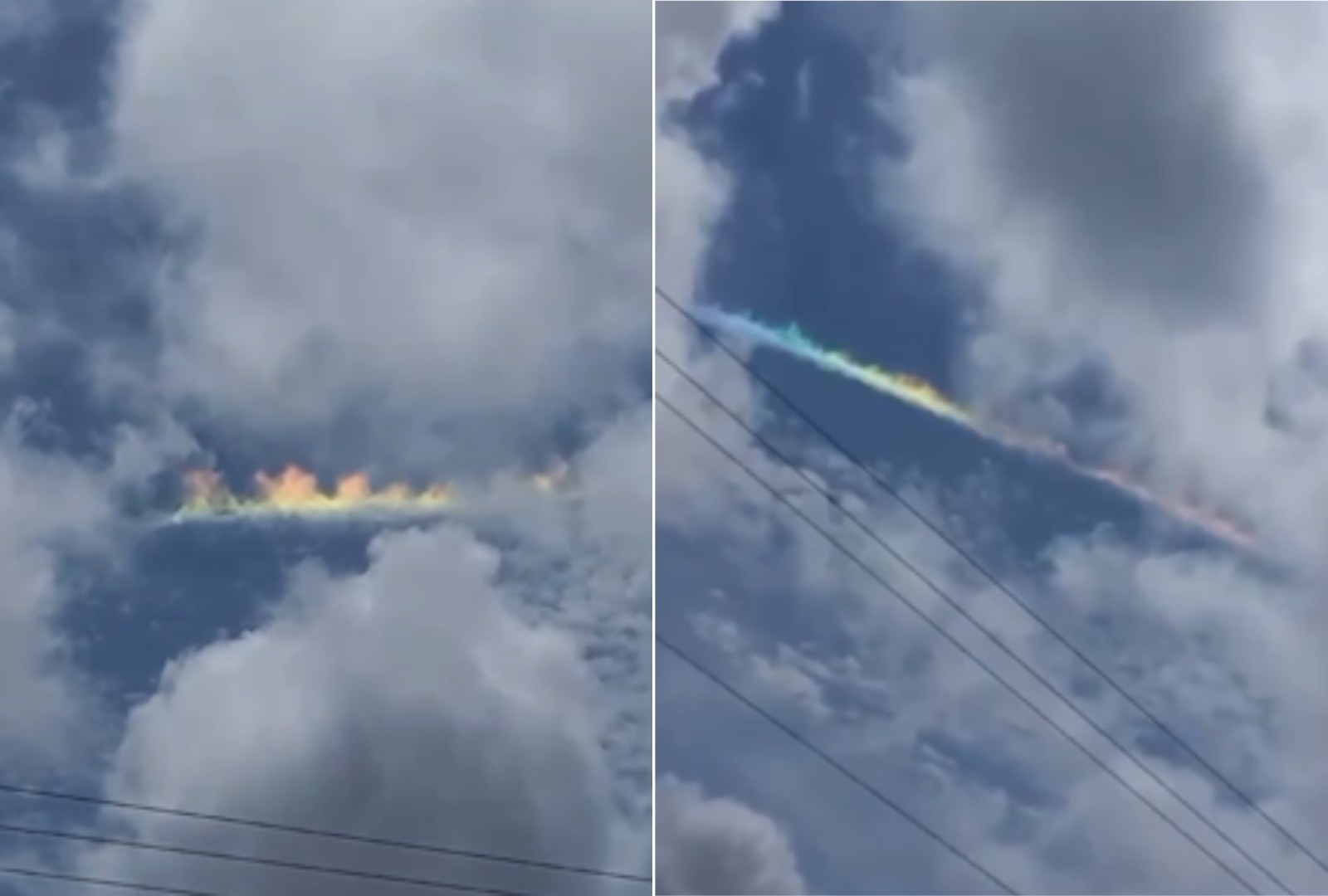 Fenômeno raro, 'arco-íris de fogo' é visto no céu do Sul do Piauí; VÍDEO