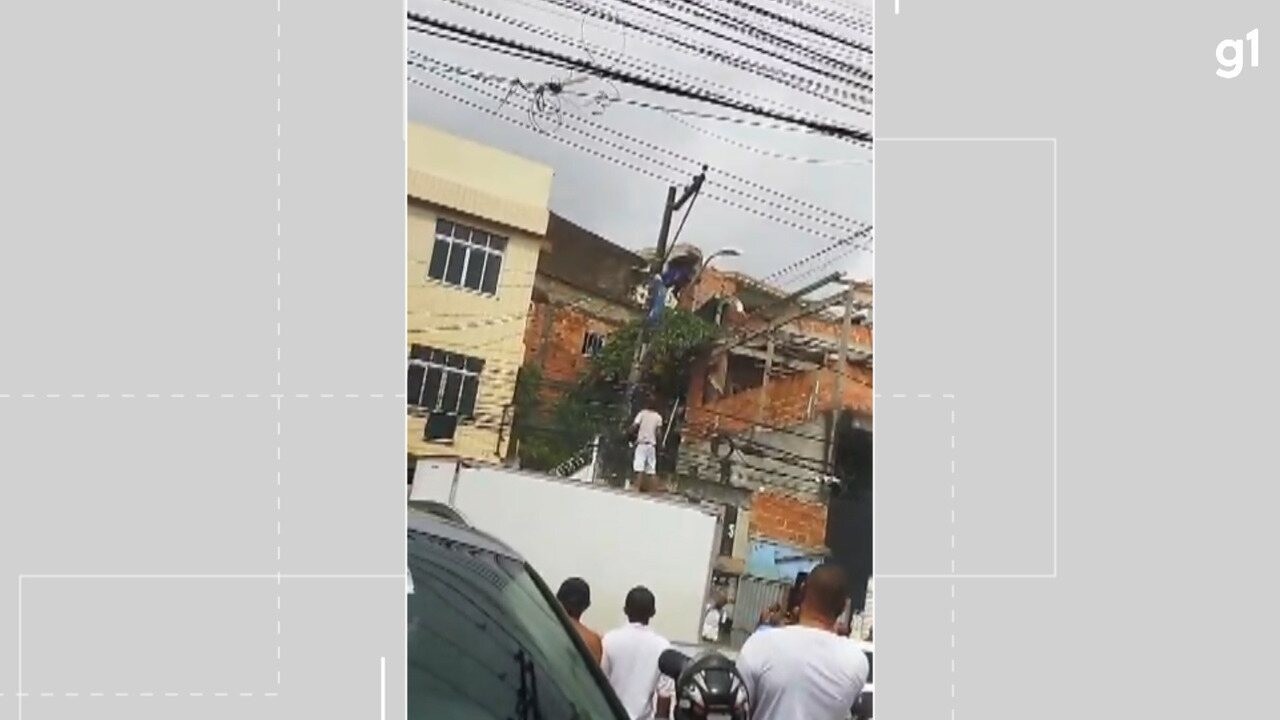 VÍdeo Homem Fica Preso Em Fiação De Poste Na Ba Testemunhas Dizem Que