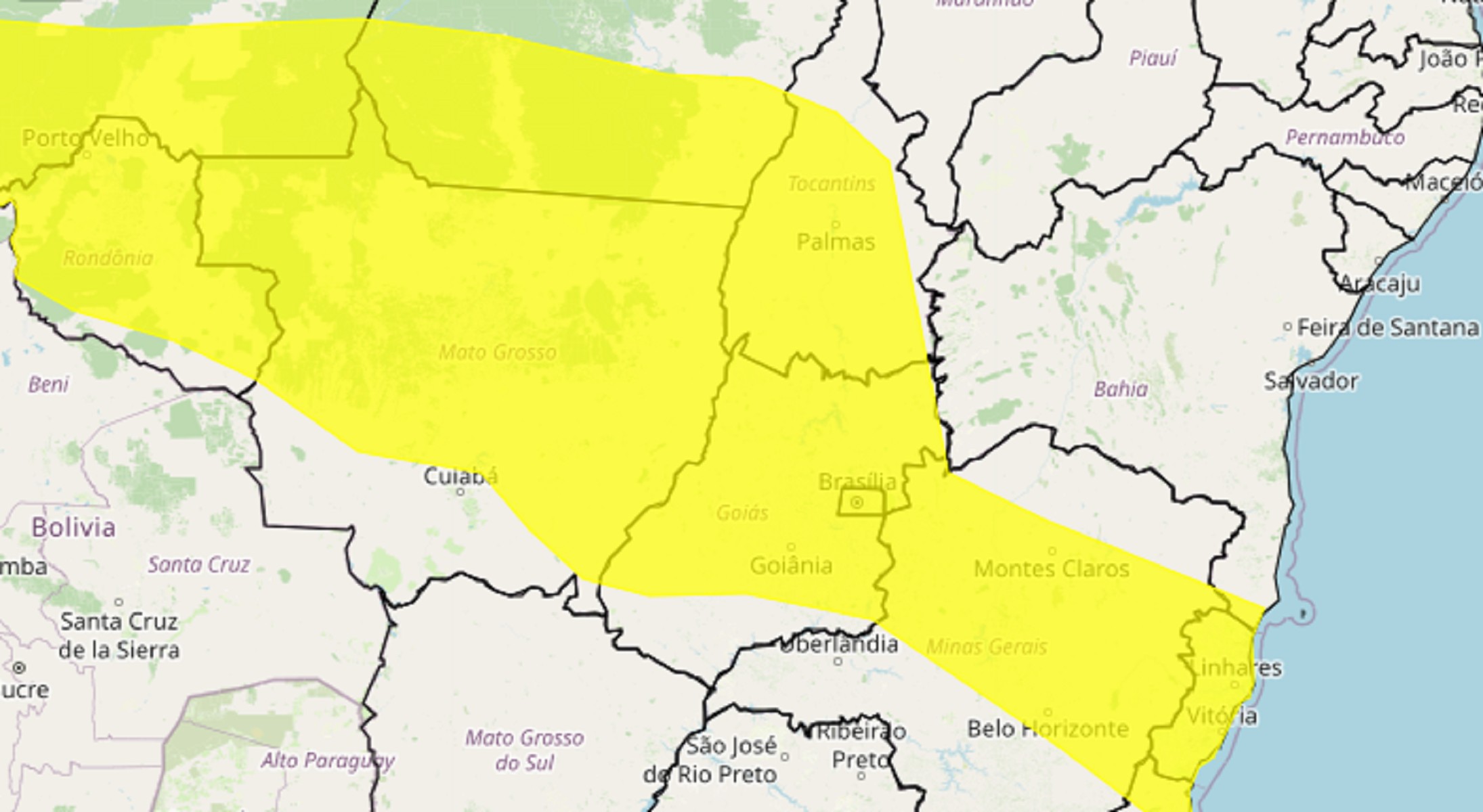 Tocantins tem alerta de tempestade e queda de granizo em quase todas as regiões, diz Inmet