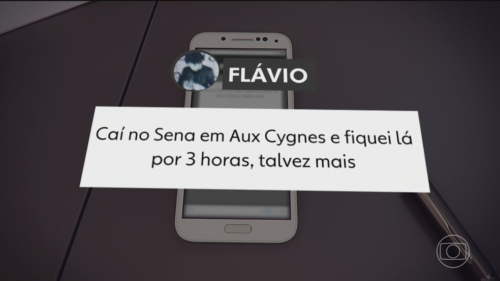 Troca de mensagens entre brasileiro desaparecido na França e um amigo — Foto: Reprodução/TV Globo
