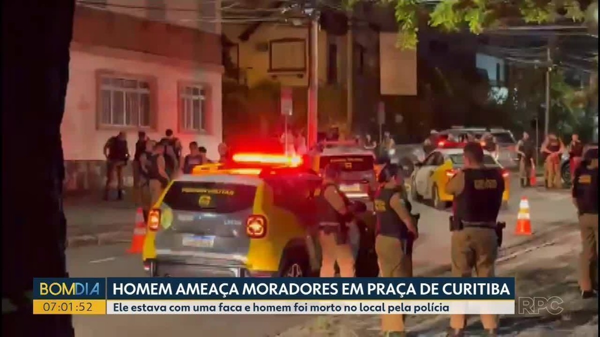 Homem é morto após ameaçar moradores em praça de Curitiba