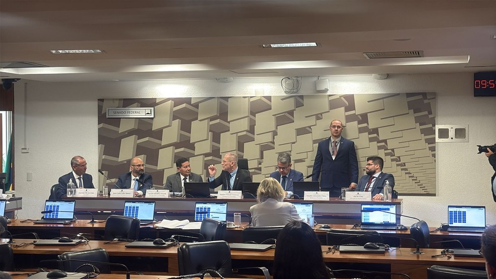 Sessão da CPI do Crime organizado desta quarta-fera (11). — Foto: Caetano Tonet/g1