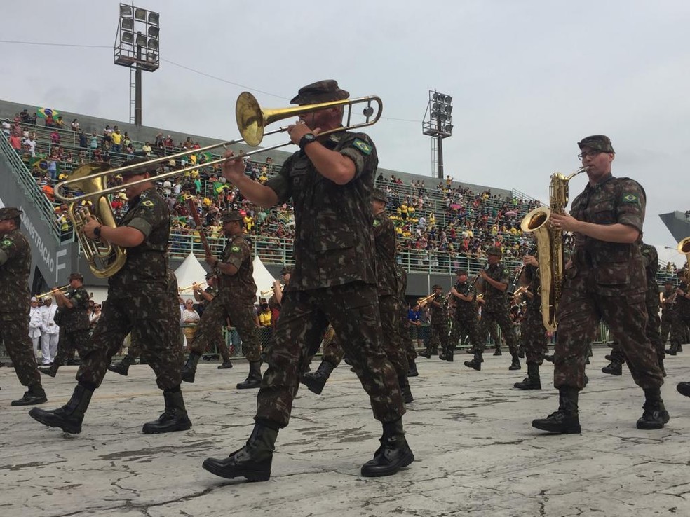 Desfile Militar do Exército no Sambódromo de Manaus — Foto: Leandro Guedes/Rede Amazônica