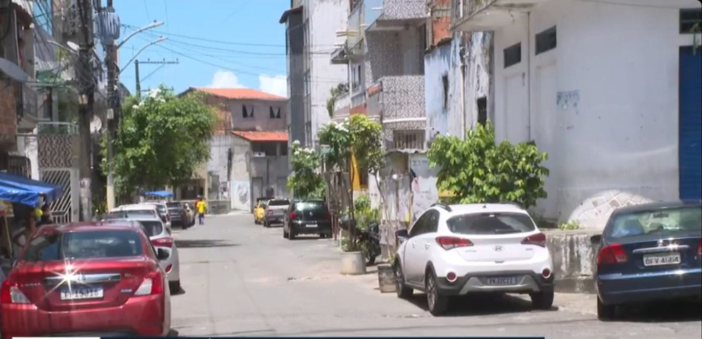 Mulher foi assassinada no bairro, na segunda — Foto: Reprodução/TV Bahia