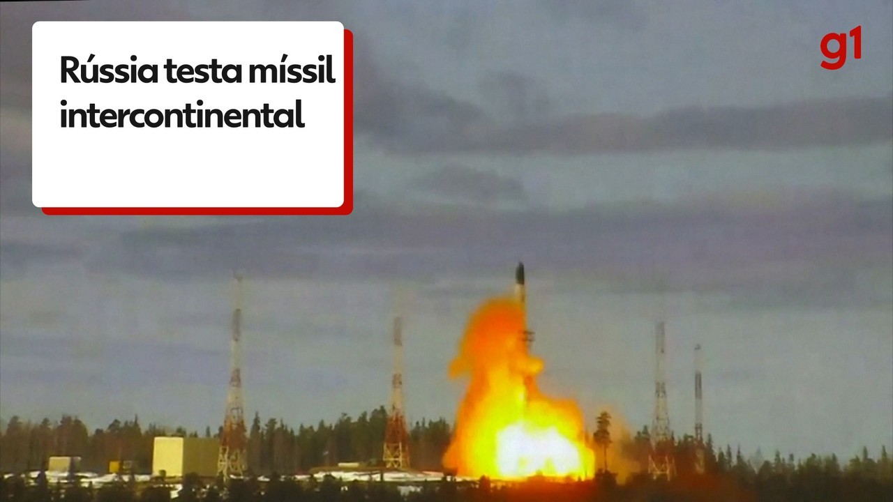 Rússia testa míssil balístico intercontinental que atinge 35.000 km e diz que vai lançá-lo até o fim do ano