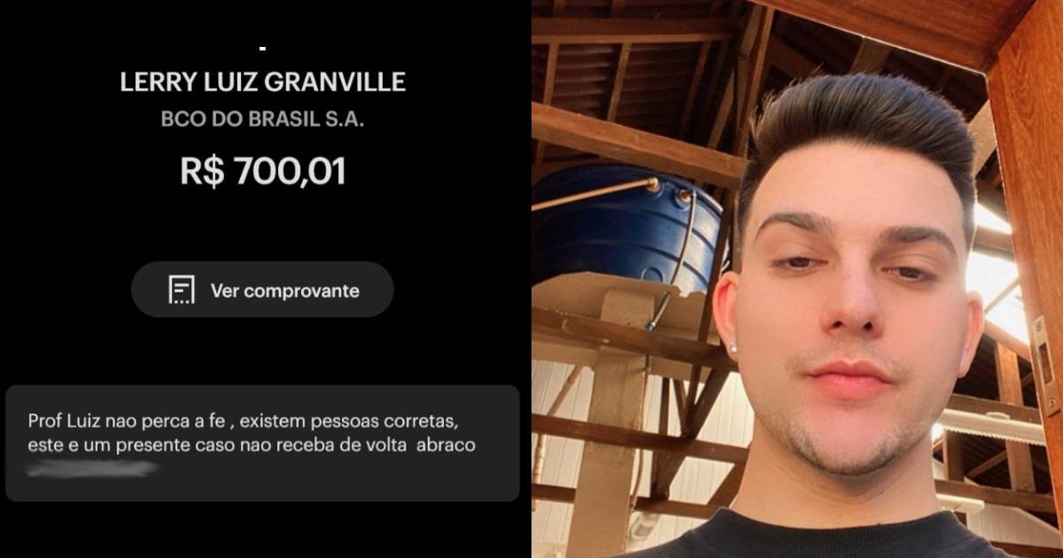 Professor do Paraná que perdeu R$ 700 após devolver PIX que recebeu por engano ganha mesmo valor de desconhecido: 'Não perca a fé'