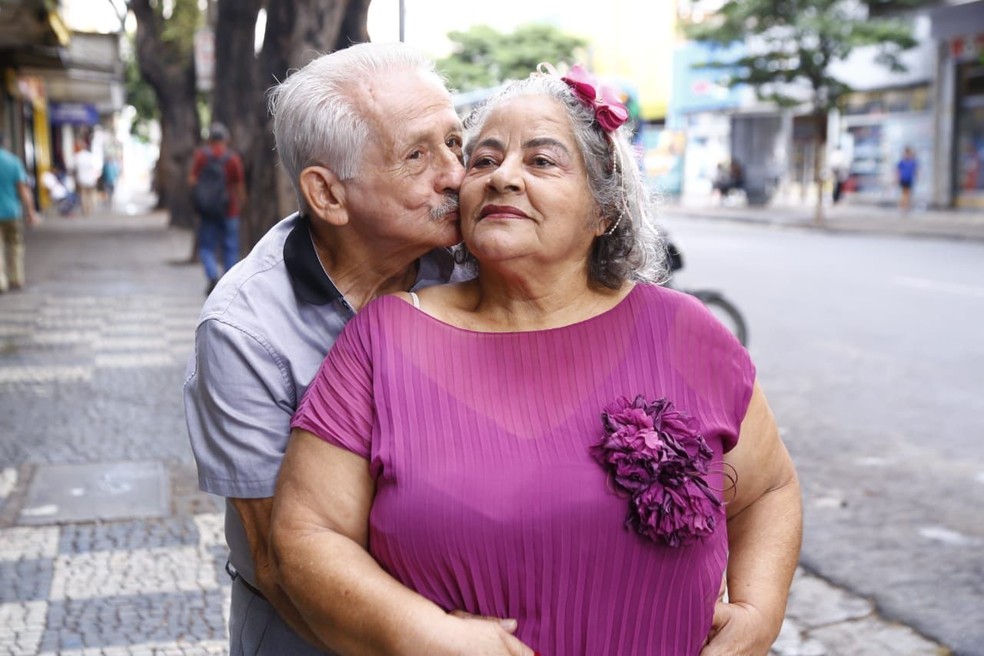 Casal se casa após 60 anos juntos — Foto: Arquivo pessoal/Daniela Araruna