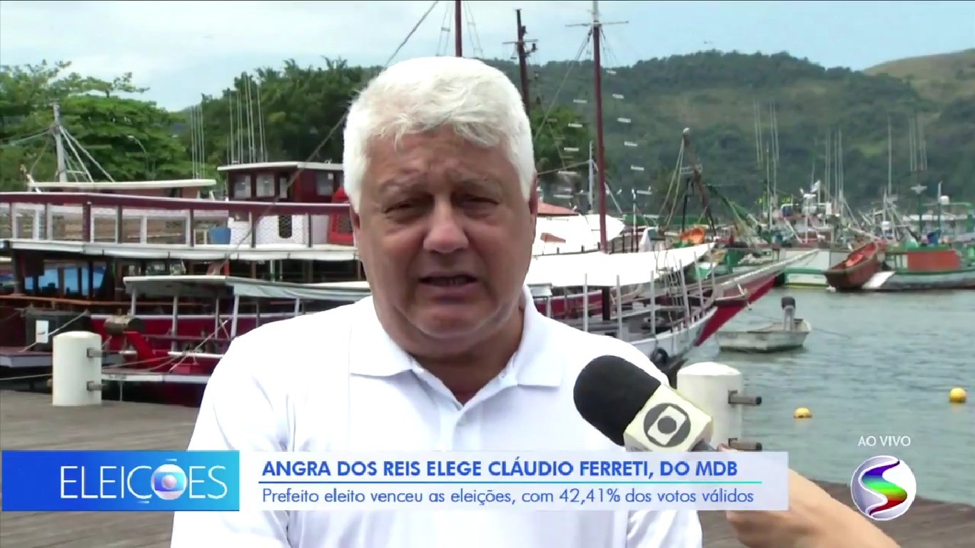 Ao RJ1, Cláudio Ferreti, prefeito eleito em Angra dos Reis, diz que vai 'governar para todos' e aposta no diálogo