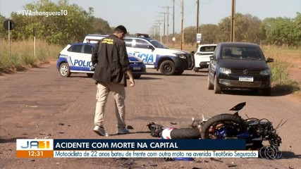 Homem de 22 anos morre em acidente ente duas motos em Palmas