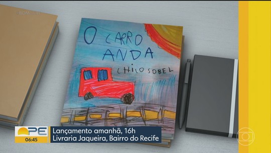Menino de 6 anos lança livro sobre carros - Programa: Bom Dia PE 