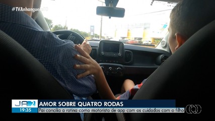 Pai se divide entre trabalhar como motorista e cuidar do filho; conheça