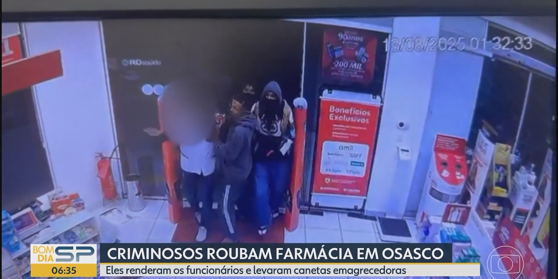 Criminosos roubam canetas emagrecedoras e fazem reféns em farmácia de Osasco