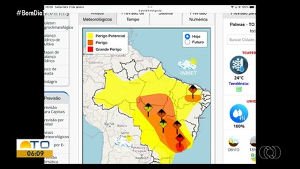 Alertas de chuvas são emitidos para o Tocantins; saiba na previsão do tempo