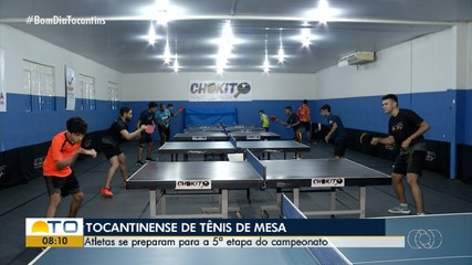 Atletas de Tênis de Mesa se preparam para a 5º etapa do campeonato tocantinense