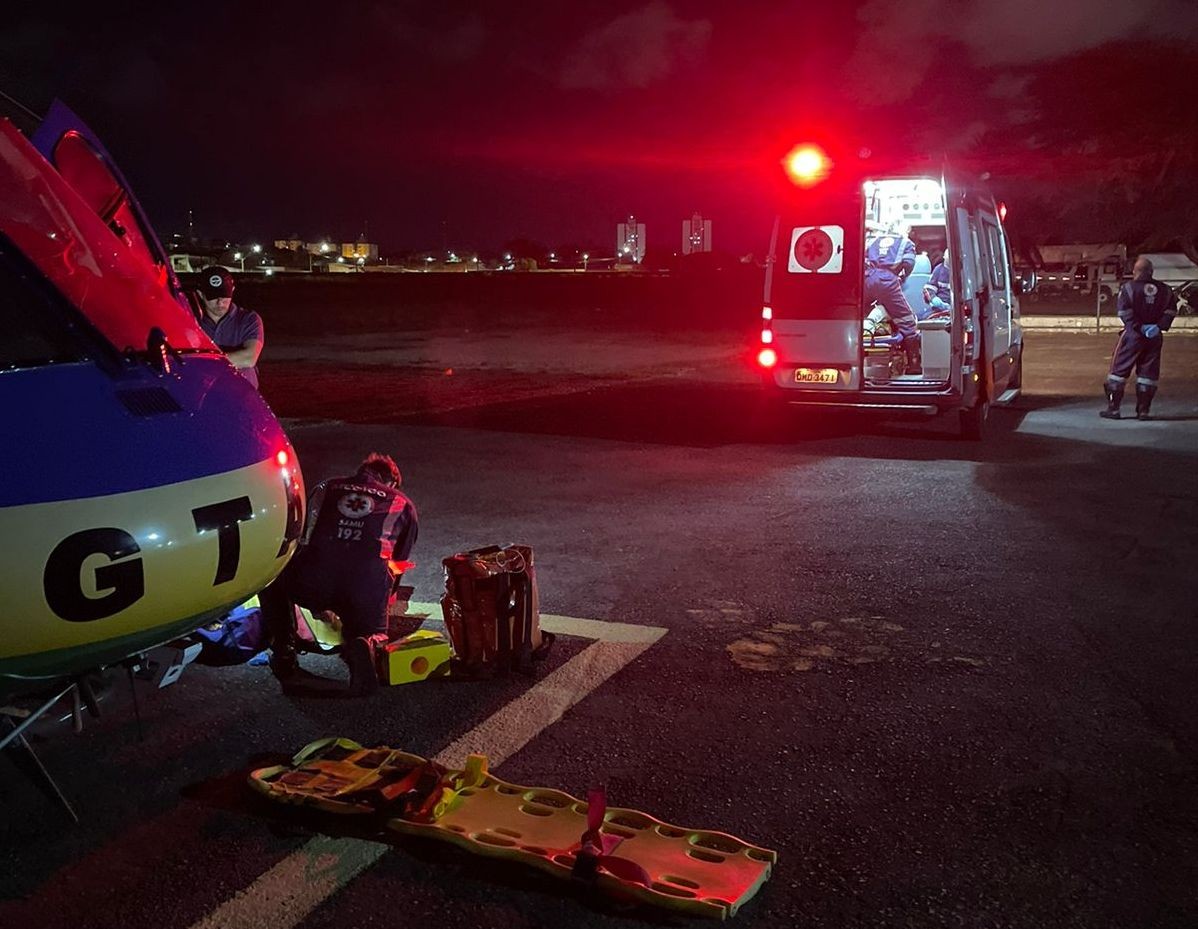 Homem fica ferido em trilha e é resgatado de helicóptero na Grande Aracaju 
